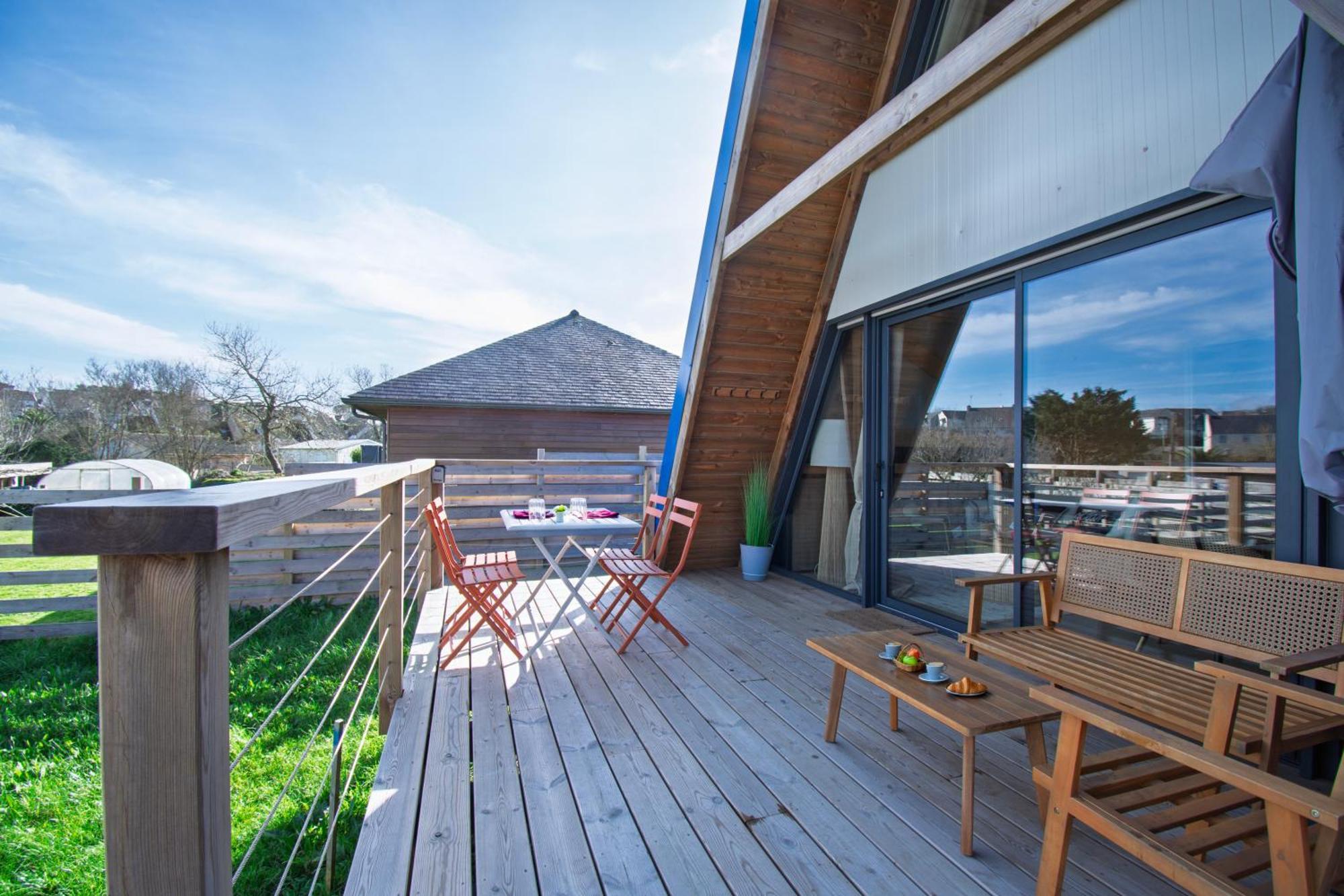 Le Tipi Bleu Tiny House Neuve Avec Terrasse Et Jardin Villa Camaret-sur-Mer Kültér fotó